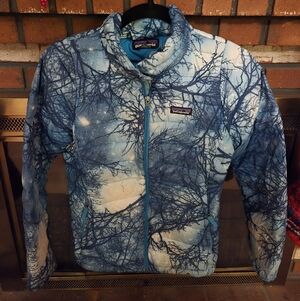 Patagonia Kids Puffer Jacket - Trees Unique Blue and White